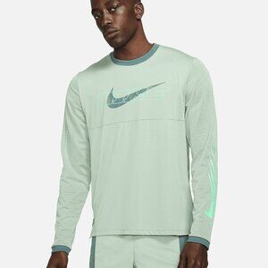 Nike Dri-FIT Sport Clash Mesh Tee Men’s Medium Mint Green Long Sleeve Shirt